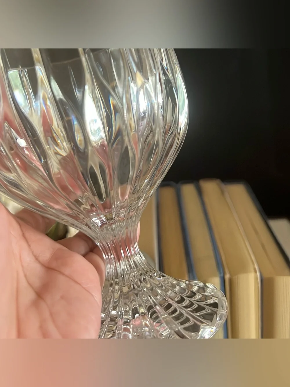 Mikasa Park Lane Vintage Clear Blown Lead Crystal Water Wine Glass Goblet